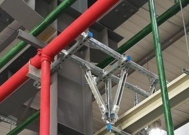 疏勒该抗震支架的整体式支吊架结构协调性好
